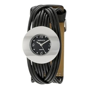 Nemesis Women's NS215K Black Tangled Series Leather Band Analog Display